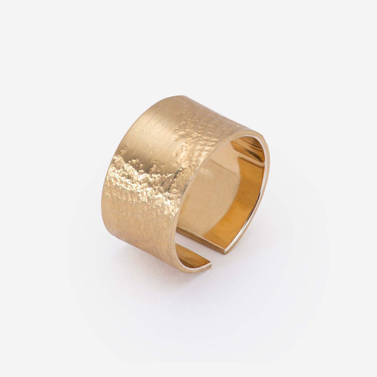 Bague tube large Paysage en Vermeil