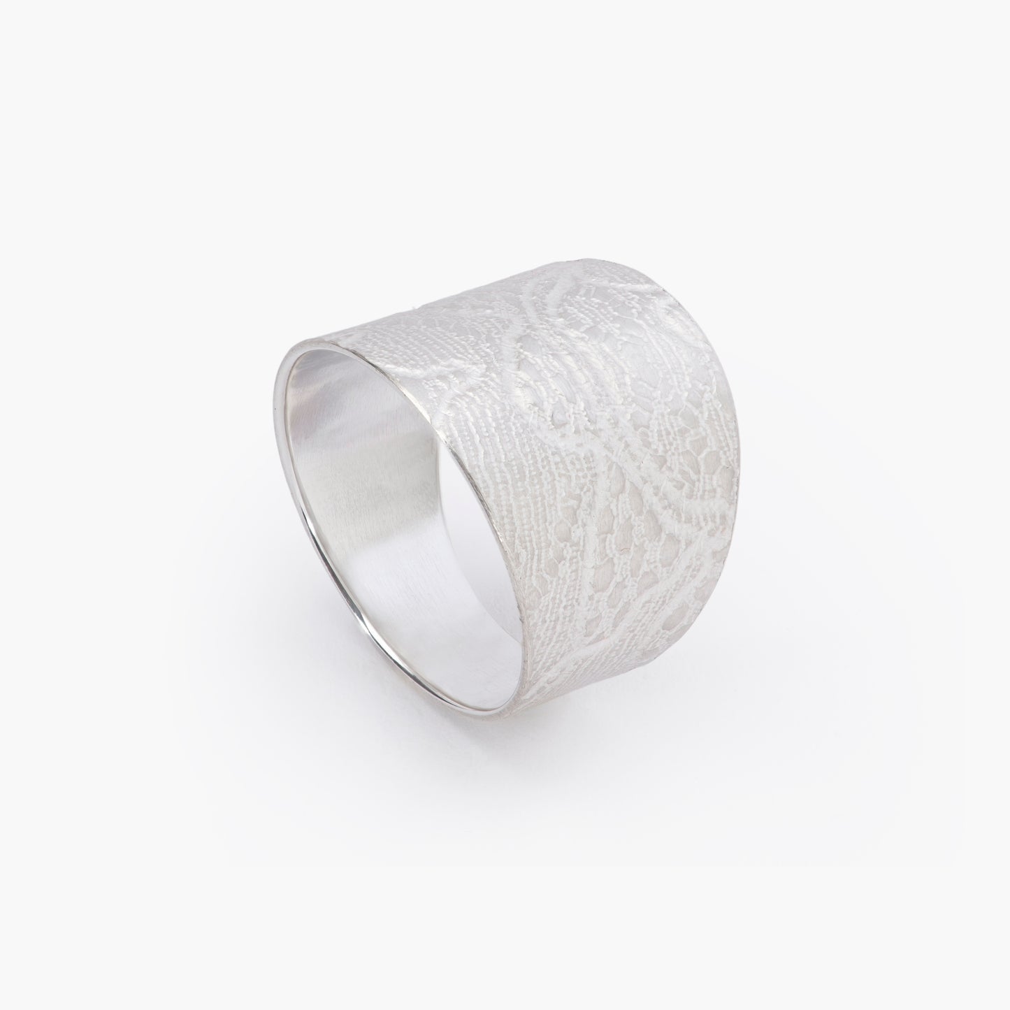 Bague large Paysage en Argent