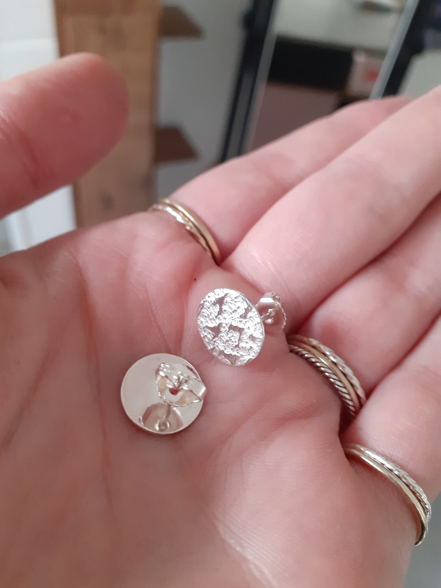 Puces Moon en argent