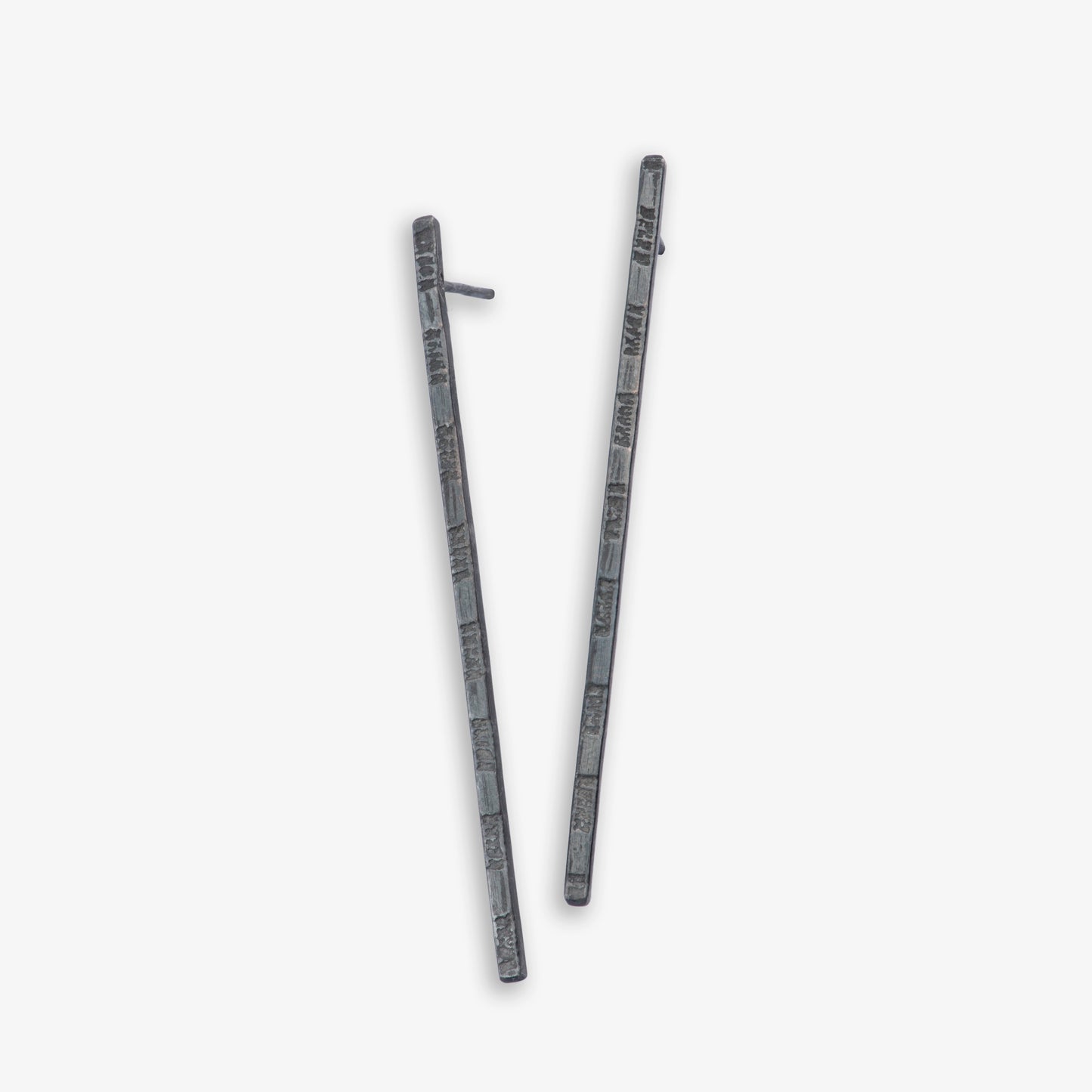Boucles d'oreilles Tige en argent oxydé