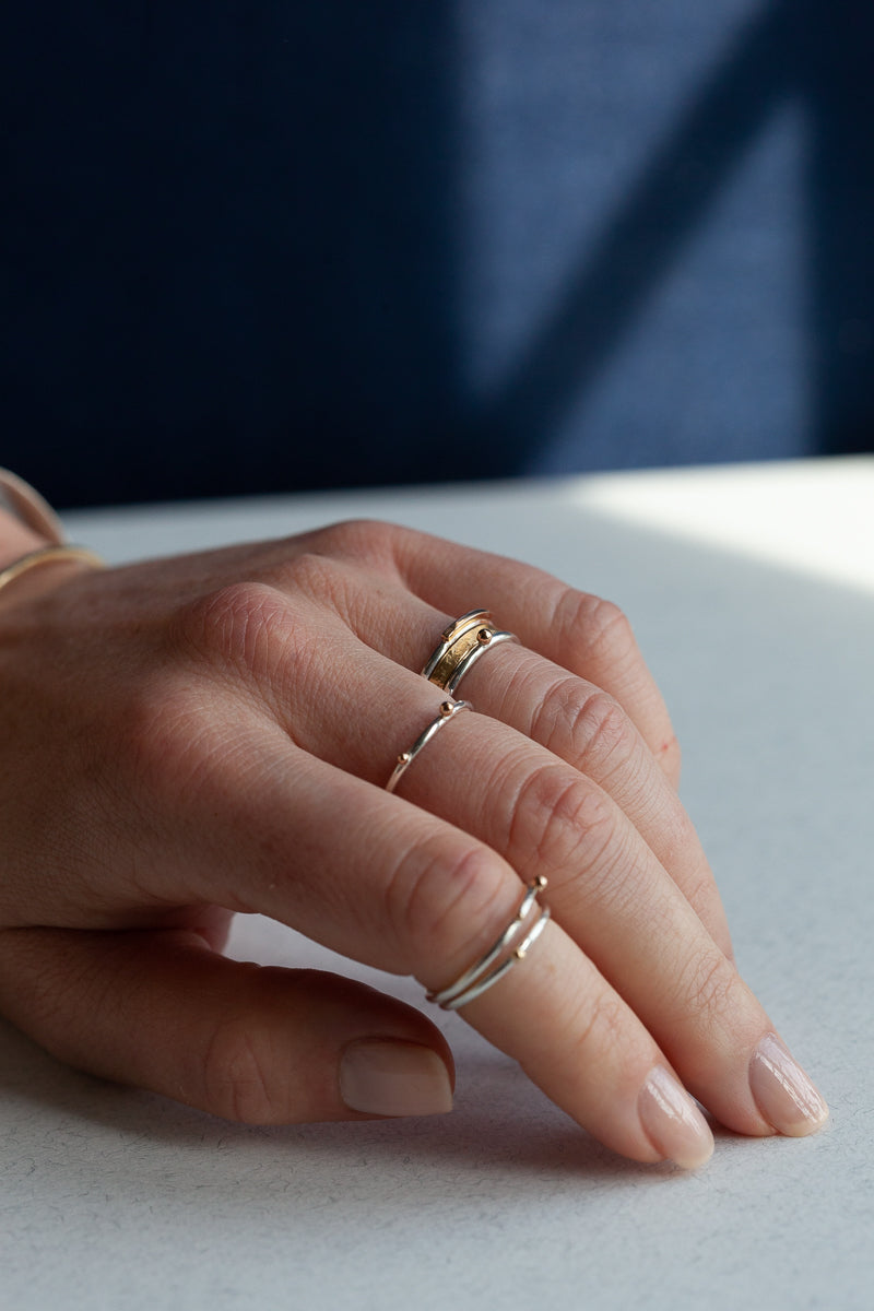 Bague Rosée 1 perle d'or